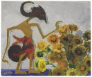 Nolde, Emil - Wajangfigur und Blumen
