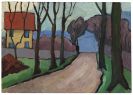 M&uuml;nter, Gabriele - Landstra&szlig;e mit gelbem Haus